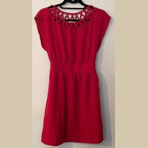 EUC Size Petite Small XXI Lattice Design Accent Mini Dress in Red